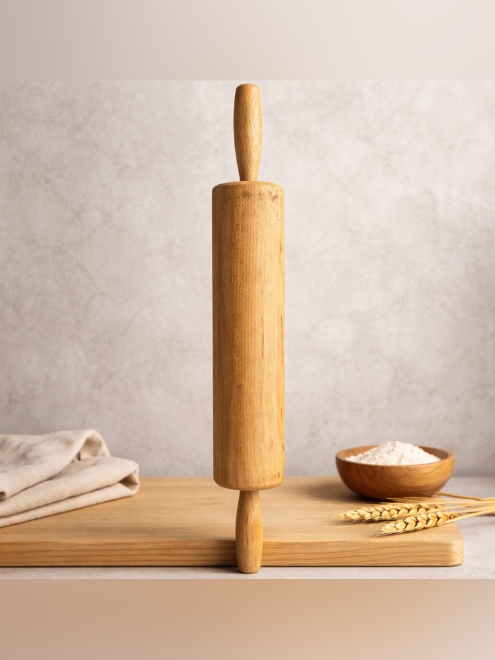 Rowoco USA Extra Large Wooden Vintage Rolling Pin Size 16”